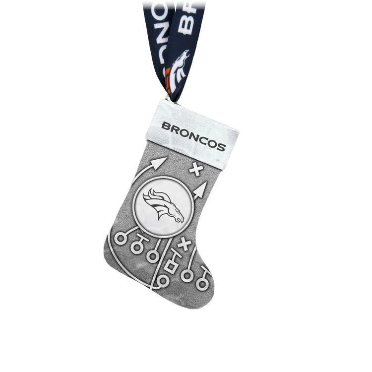 Denver Broncos Playbook Stocking Ornament