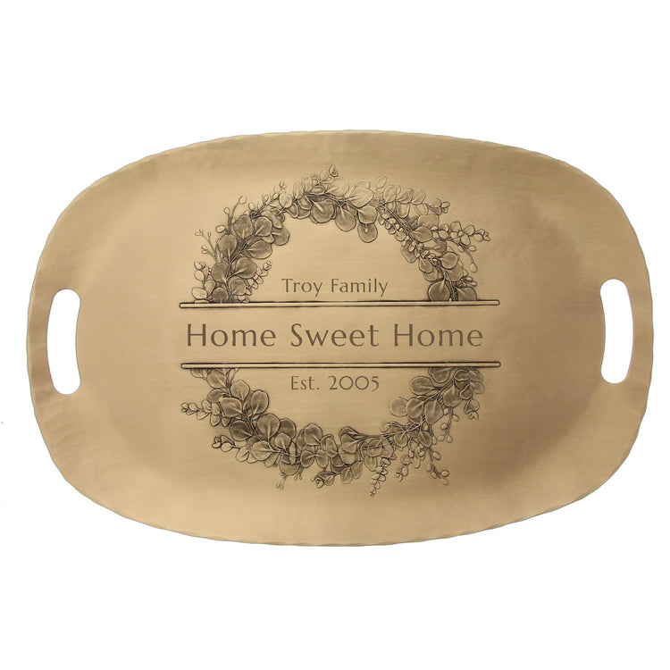 Personalized Eucalyptus Luncheon Tray (Bronze)