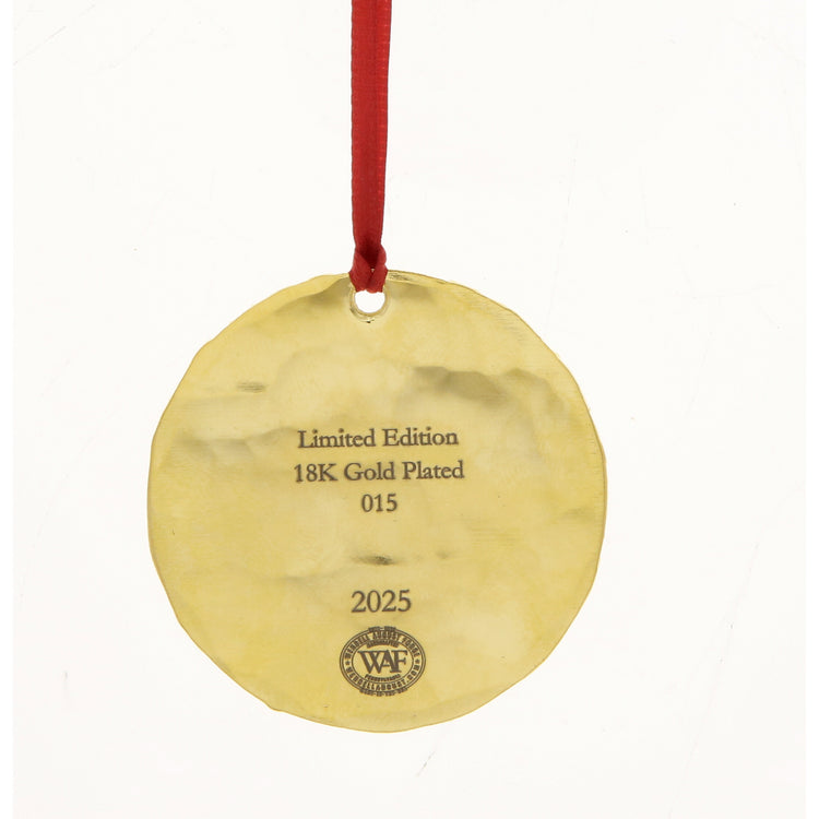 Limited Edition 2025 Annual Ornament- Checking It Twice (Gold Plated)