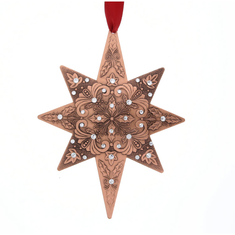 Limited Edition Centennial Star- Holly and Ivy (Copper)