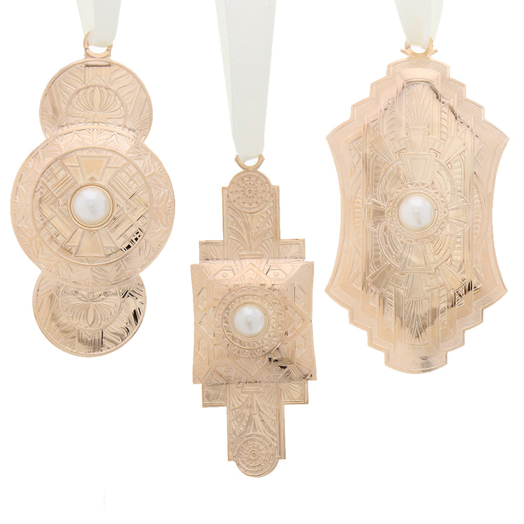 Limited Edition Century Ornament 3-Piece Set (Plated Rose Gold)