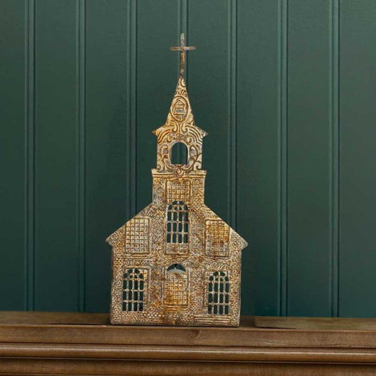 Antique Village Chapel Tea Light Holder