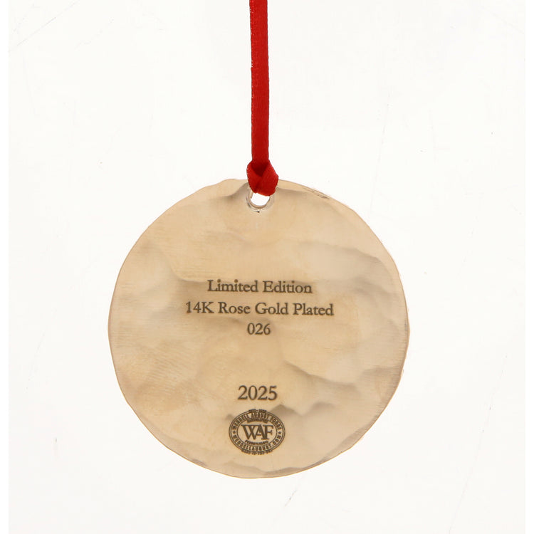 Limited Edition 2025 Annual Ornament- Checking It Twice (Rose Gold Plated)