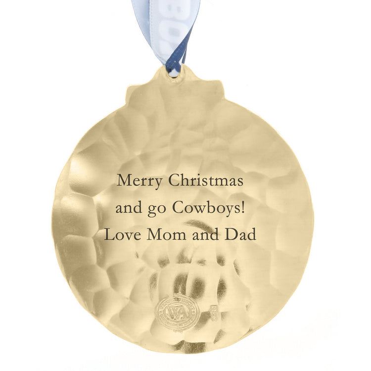 Dallas Cowboys Classic Round Ornament (Bronze)