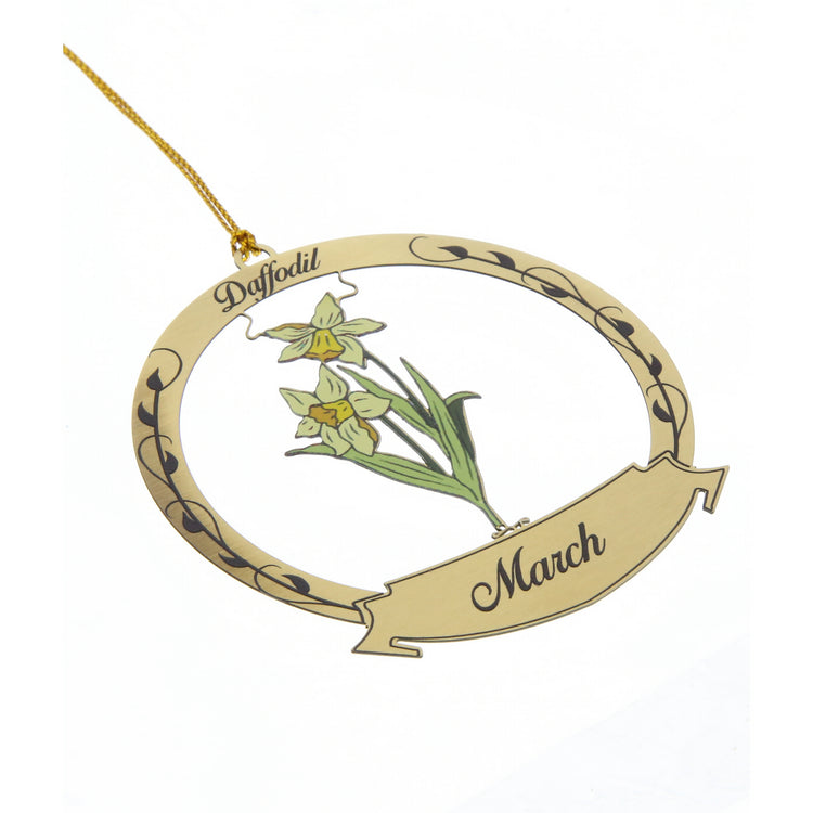 Daffodil March Birth Flower Ornament