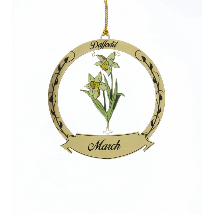 Daffodil March Birth Flower Ornament