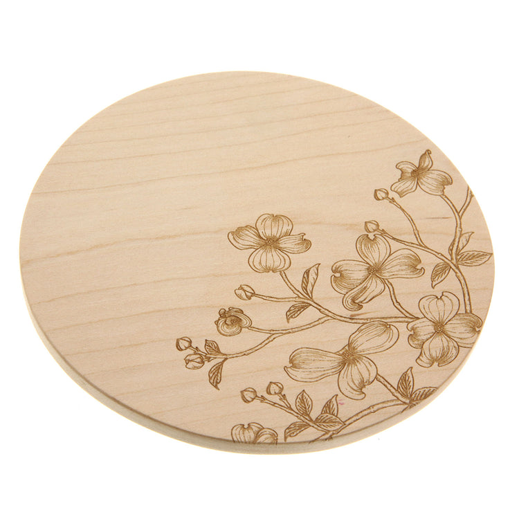 Dogwood Cheese 6-in Round Maple Board