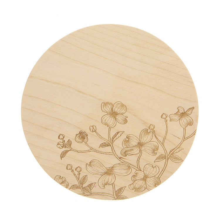 Dogwood Cheese 6-in Round Maple Board