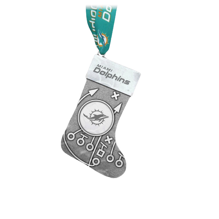 Miami Dolphins Playbook Stocking Ornament