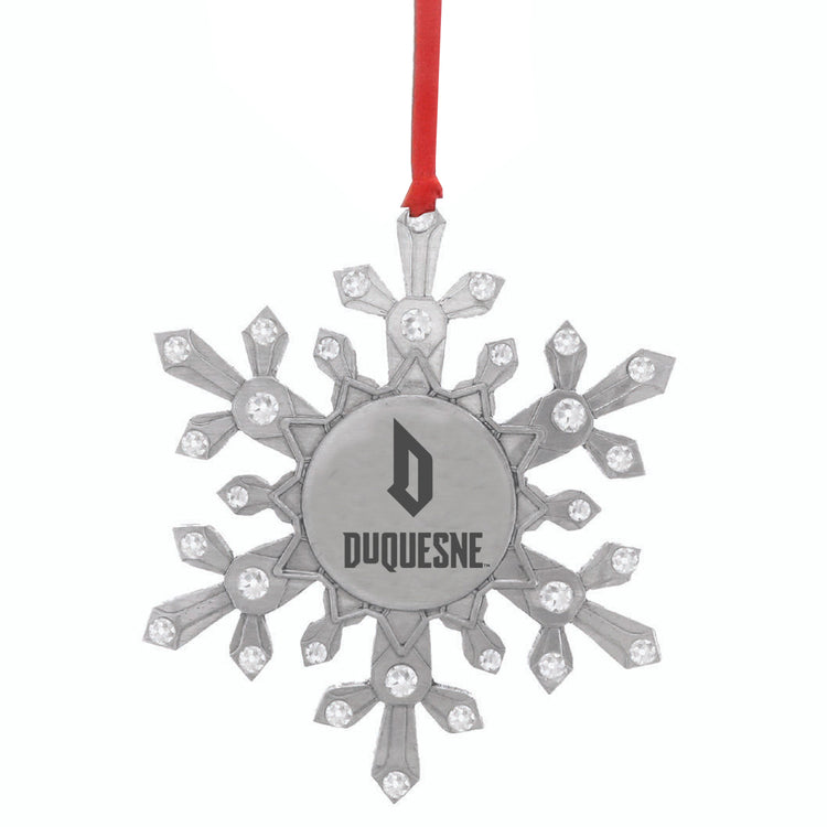 Duquesne University Snowflake Ornament with Crystals