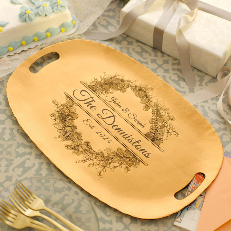 Personalized Eucalyptus Luncheon Tray (Bronze)