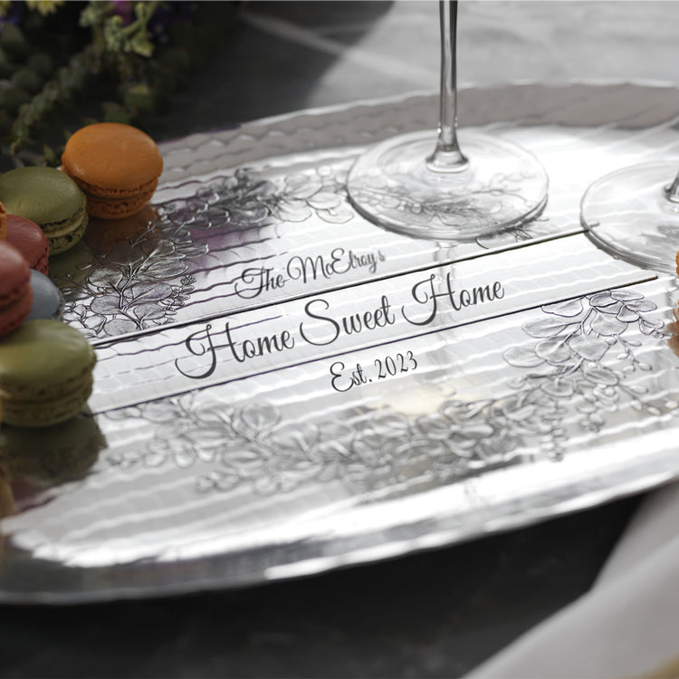Personalized Eucalyptus Luncheon Tray