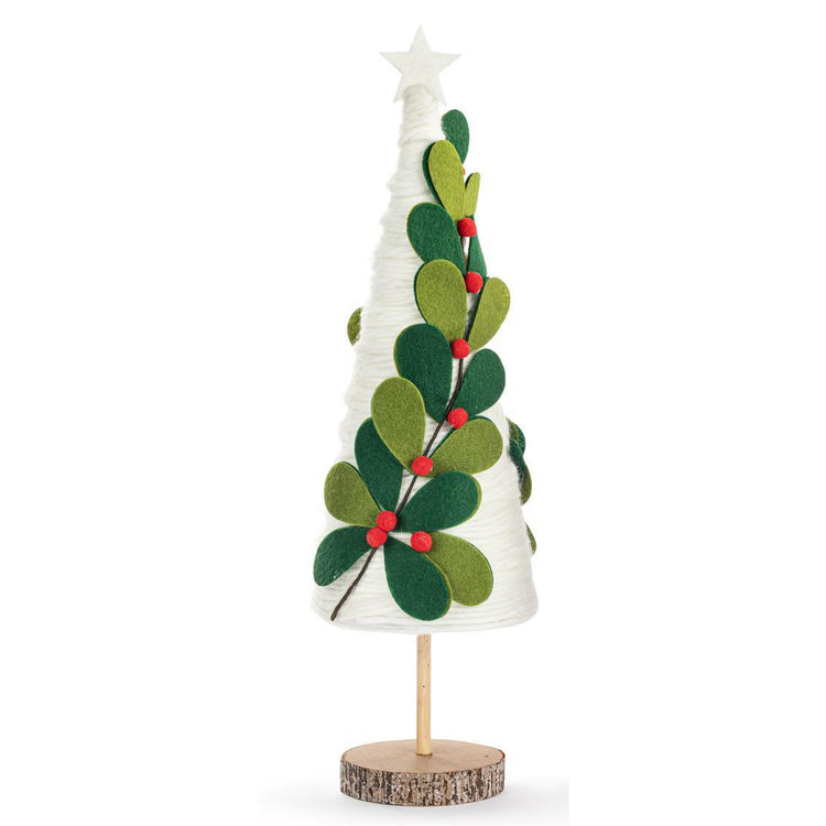 Felted Holly Tree White