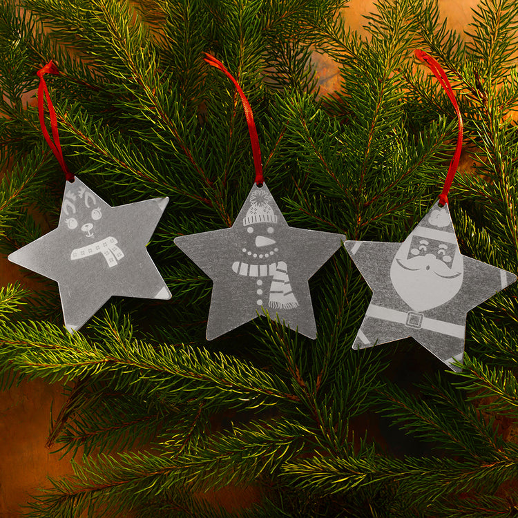 Festive Friends Star Ornaments Trio