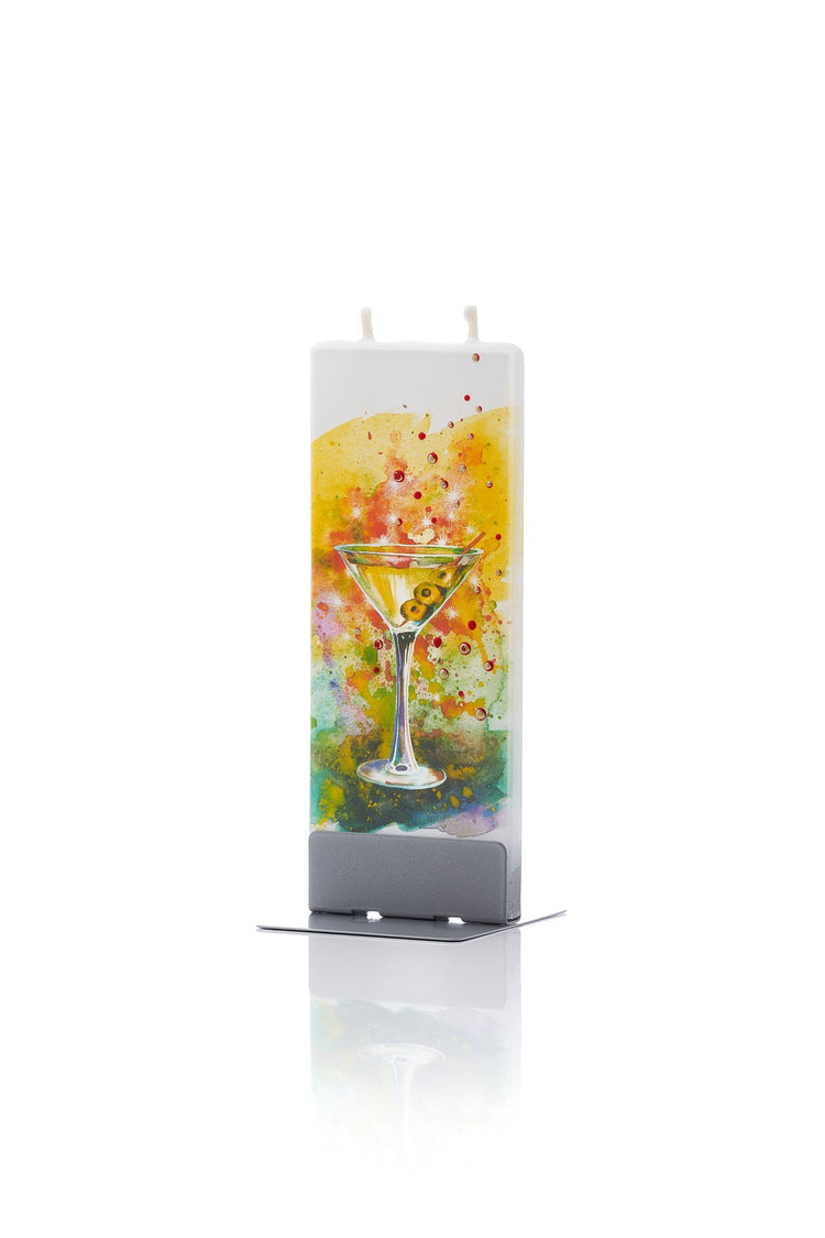Flat Handmade Candle-Martini
