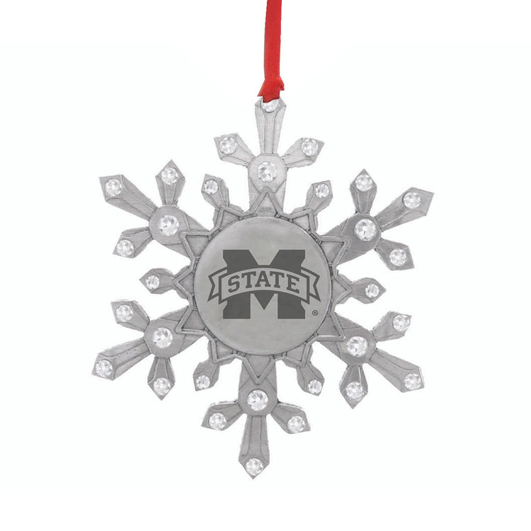 Mississippi State Bulldogs Snowflake Ornament