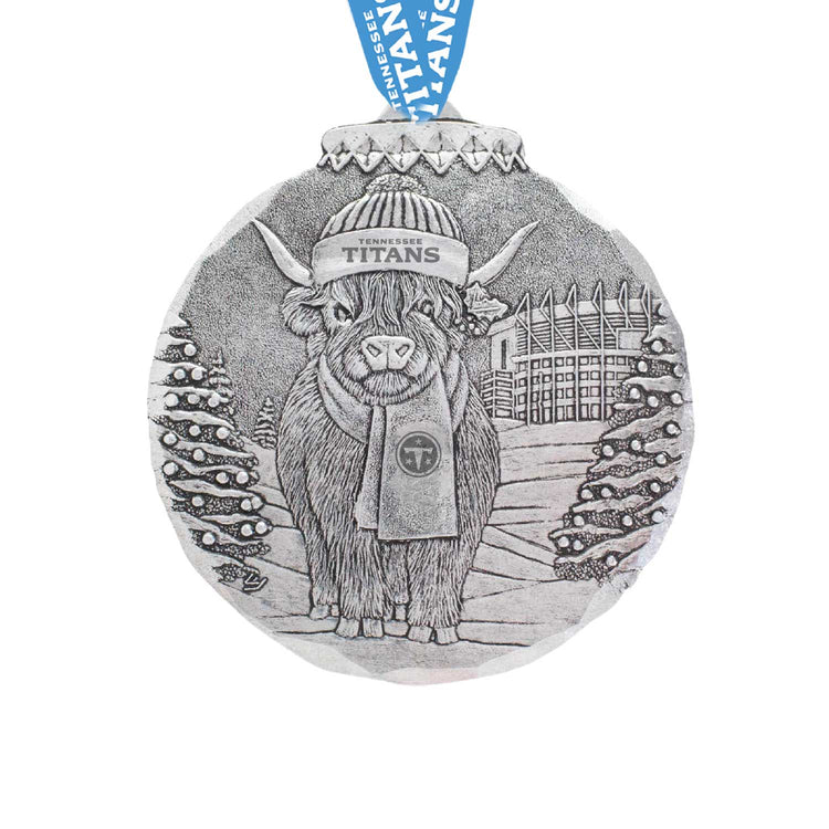 Tennessee Titans Highland Cow Tailgate Pal Ornament