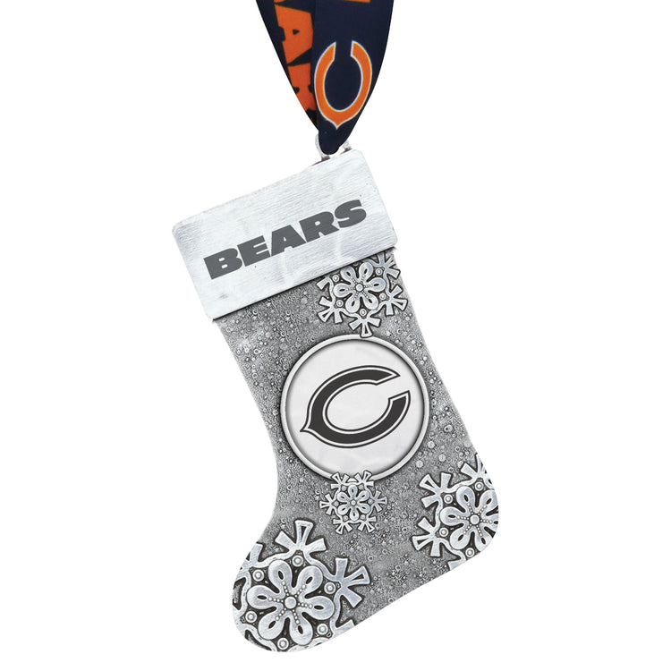 Chicago Bears Snowflake Stocking Ornament
