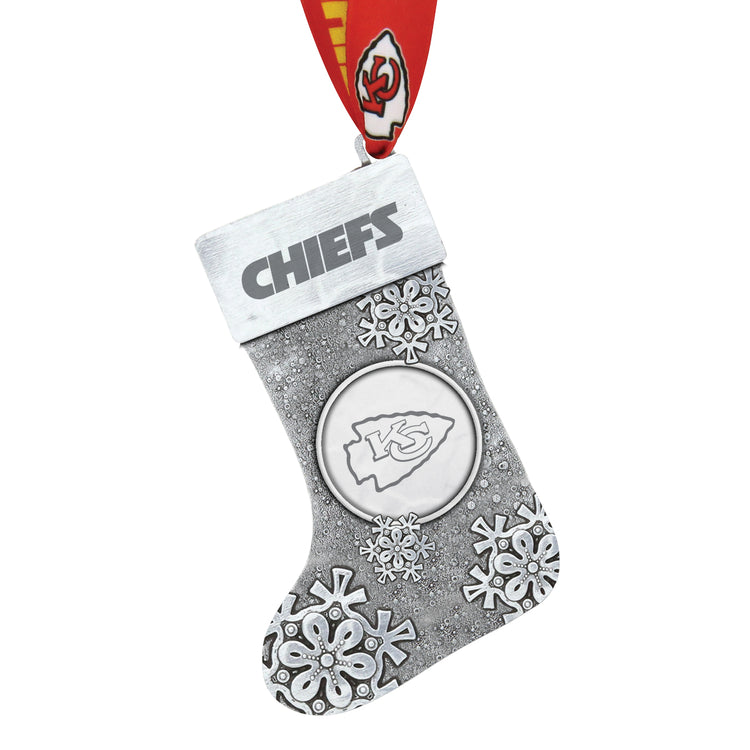 Kansas City Chiefs Snowflake Stocking Ornament