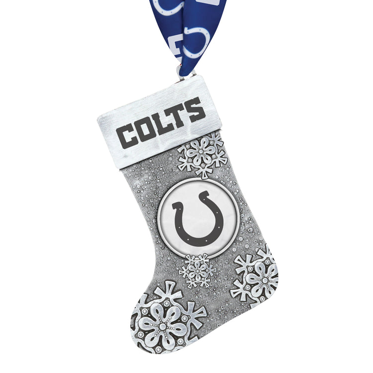 Indianapolis Colts Snowflake Stocking Ornament
