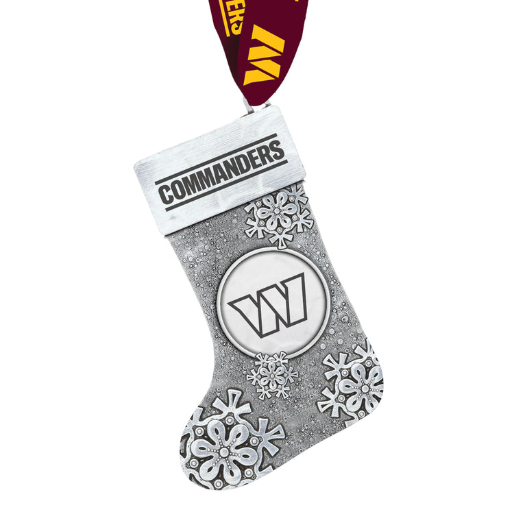 Washington Commanders Snowflake Stocking Ornament