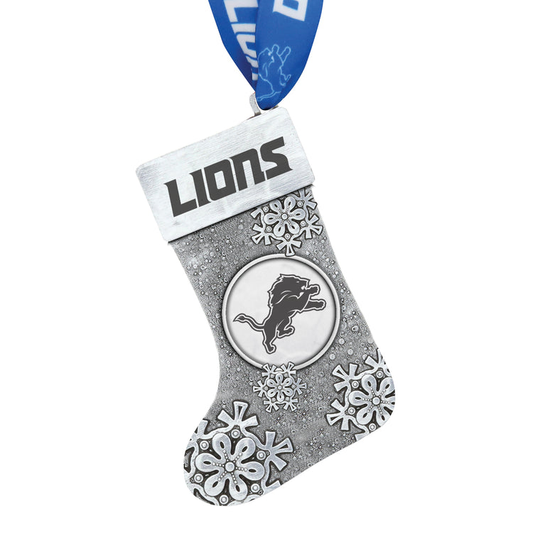 Detroit Lions Snowflake Stocking Ornament