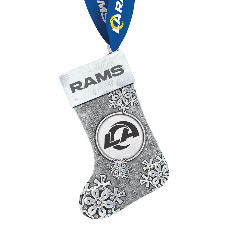 LA Rams Snowflake Stocking Ornament