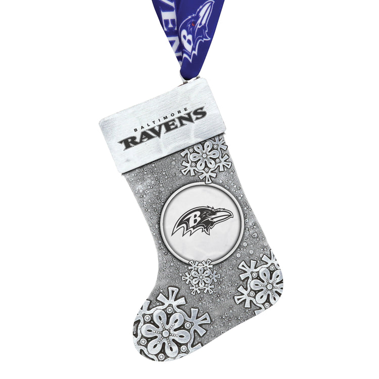 Baltimore Ravens Snowflake Stocking Ornament