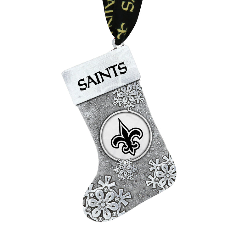 New Orleans Saints Snowflake Stocking Ornament