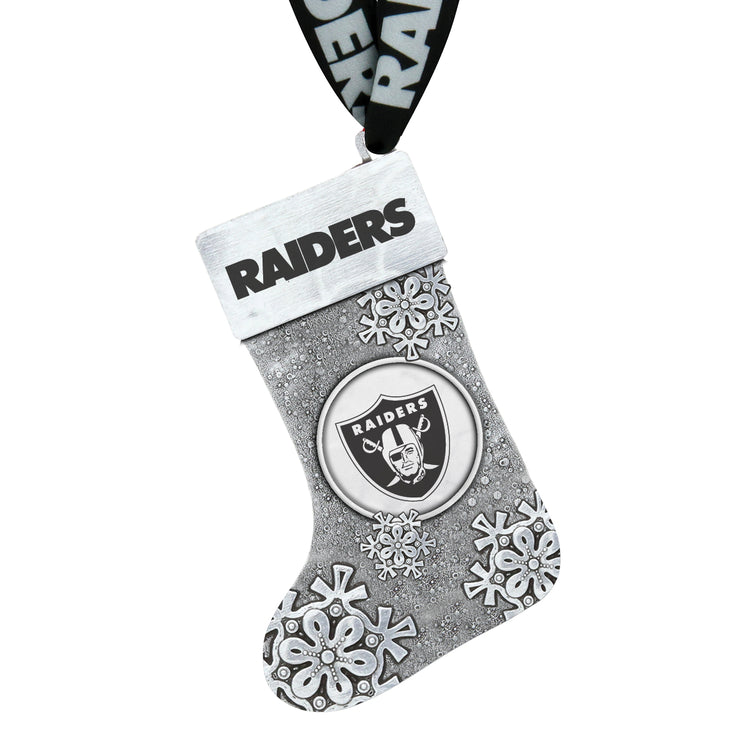 Las Vegas Raiders Snowflake Stocking Ornament