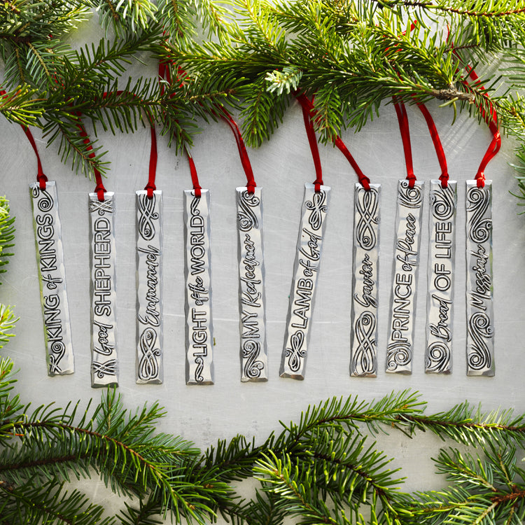 Names of Jesus Icicle Ornament Set (10 Pieces)
