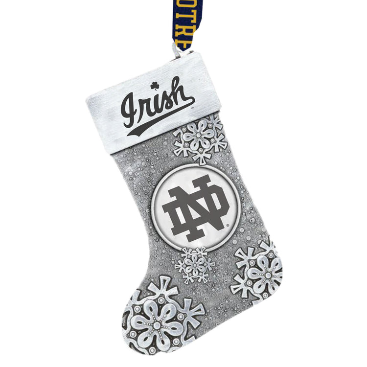 Notre Dame Snowflake Stocking Ornament