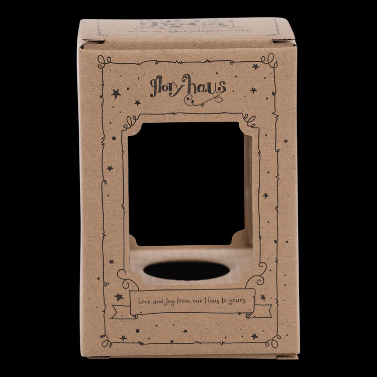 Oh Holy Night Manger Ceramic Ornament