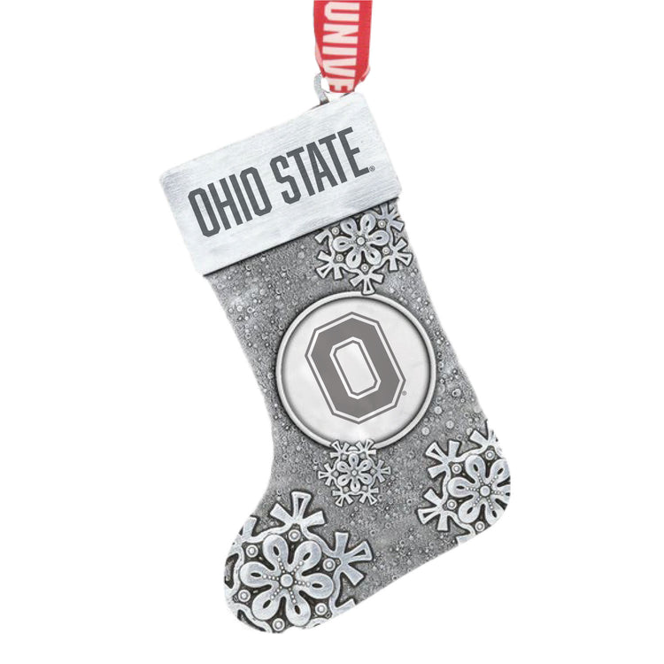 Ohio State Snowflake Stocking Ornament