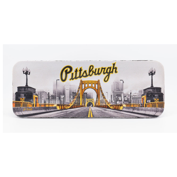 Clemente Bridge Black & Gold Pittsburgh Slap Koozie