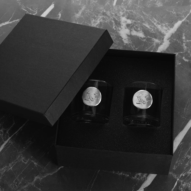 Pittsburgh Penguins 2-Piece Rocks Glass Set