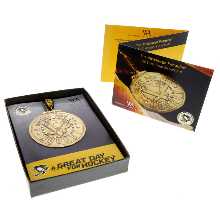 Pittsburgh Penguins Limited Edition 2021 Annual Ornament (Bronze with Crystals)