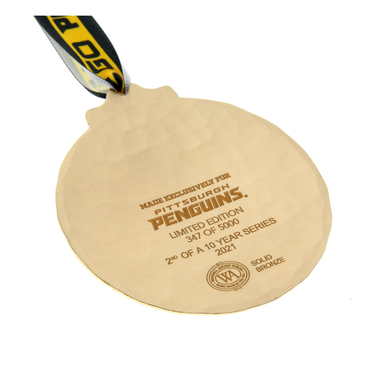 Pittsburgh Penguins Limited Edition 2021 Annual Ornament (Bronze with Crystals)