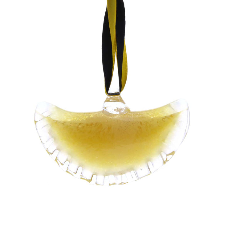 Glass Pierogi Dumpling (Black & Gold)