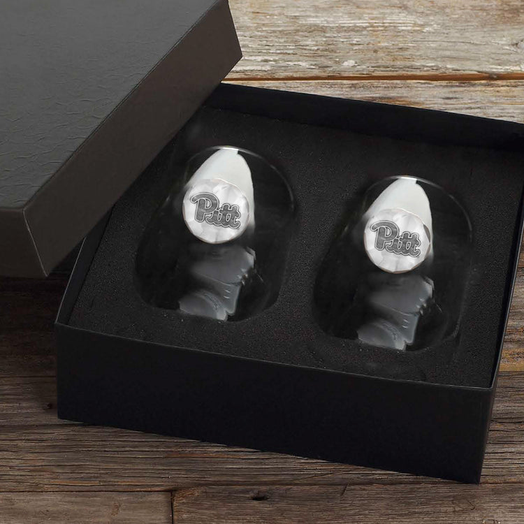 University of PIttsburgh 2-Piece Wine Glass Set