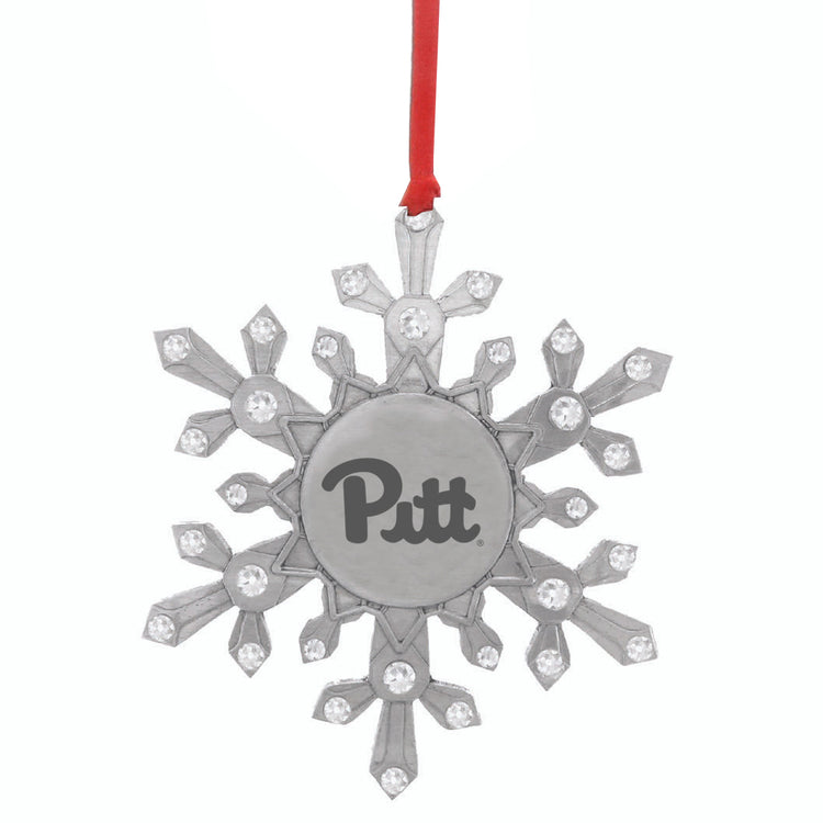 University of Pittsburgh Snowflake Ornament with Crystals