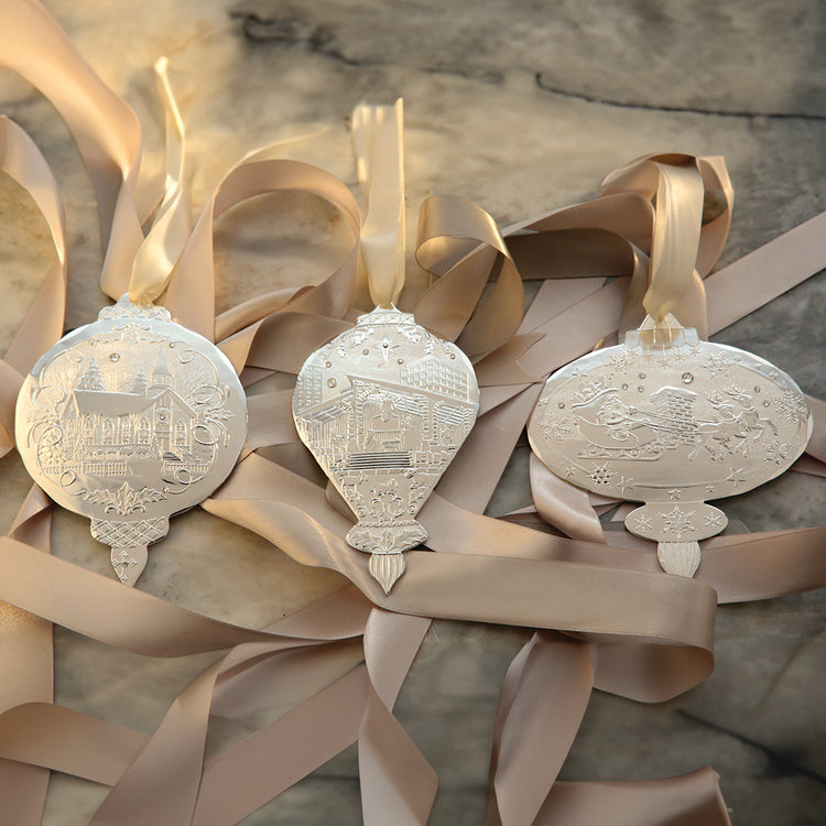 Limited Edition Portraits of Christmas 3-Piece Set (Silver Plated)