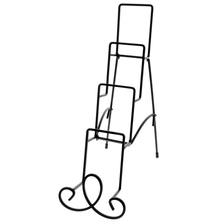 Black 4-Tier Plate Stand
