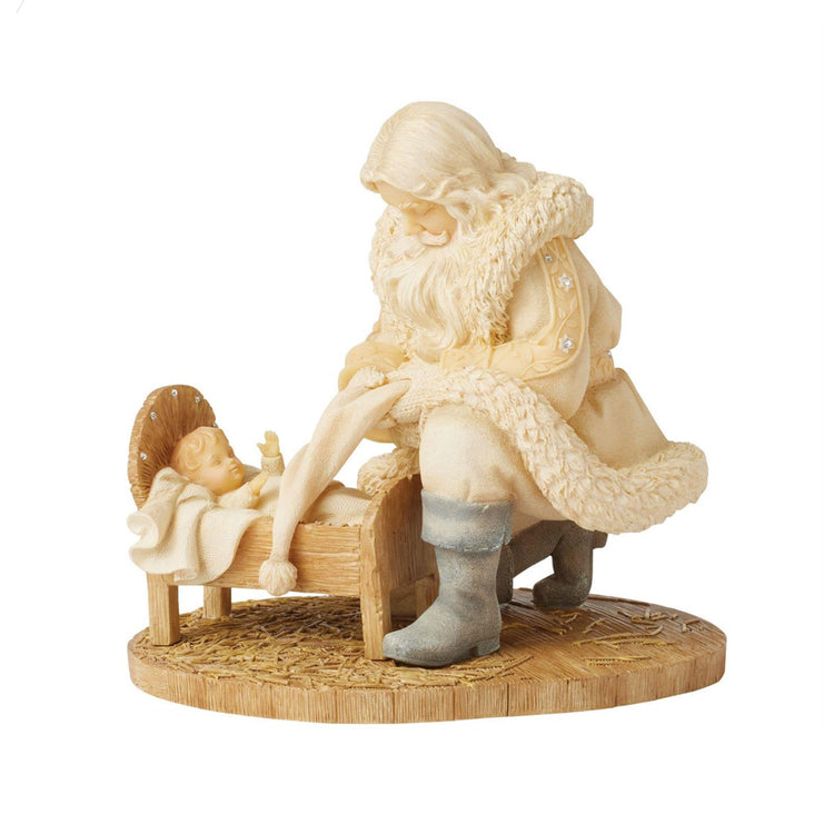 Santa with Baby Jesus Figurine