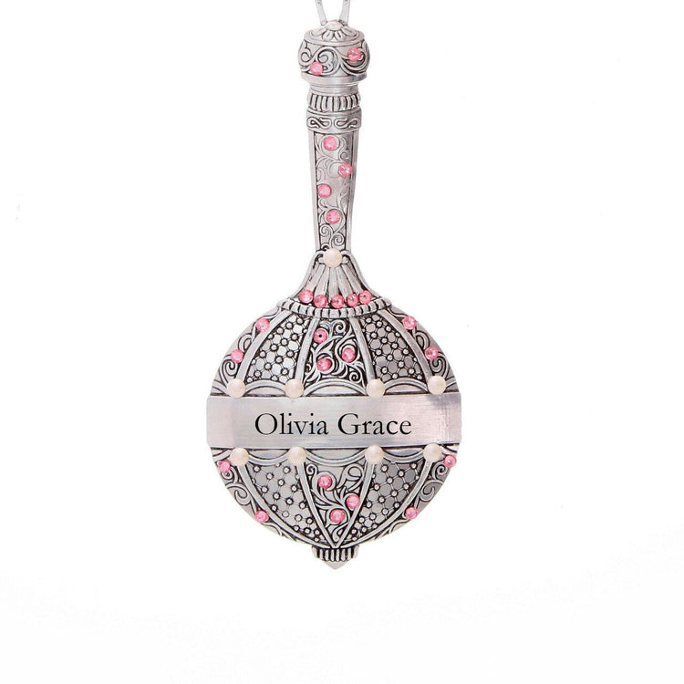 Baby's First Rattle Ornament - Pink