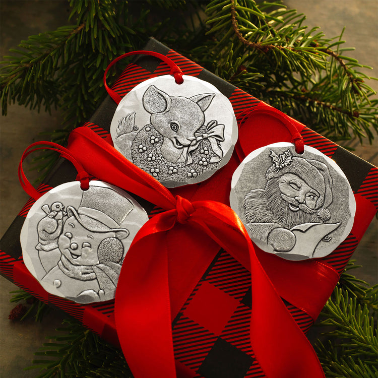 Retro Holiday 3-Piece Ornament Set