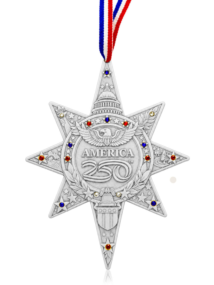 Limited Edition America250 Sea to Shining Sea Commemorative Ornament (Silver Plated)