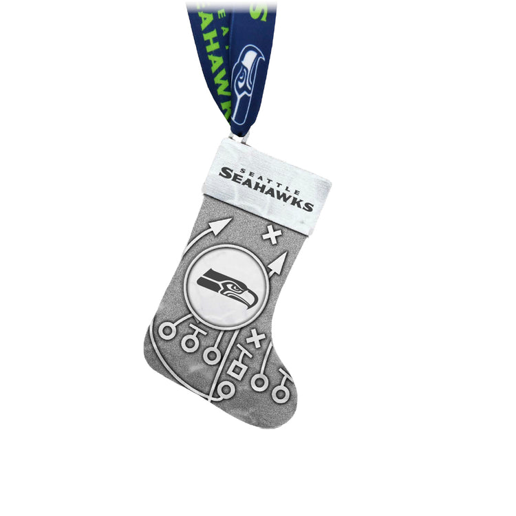 Seattle Seahawks Playbook Stocking Ornament