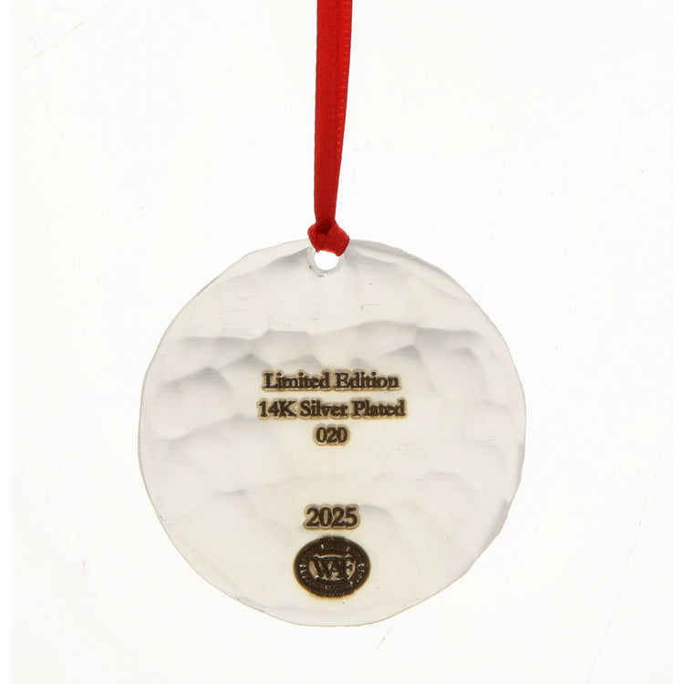 Limited Edition 2025 Annual Ornament- Checking It Twice (Silver Plated)