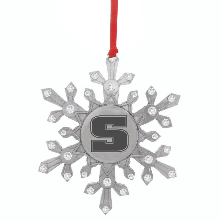 Slippery Rock University Snowflake Ornament with Crystals